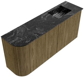 Mondiaz Joya DLux 90cm toiletmeubel ronding links dusk met wastafel faye rechts 1 kraangat lava
