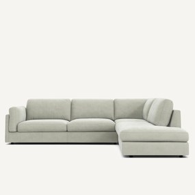 Hoekbank van stonewashed fluweel, César