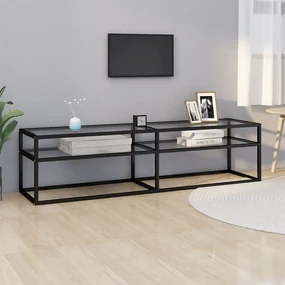 vidaXL Tv-meubel 160x40x40,5 cm gehard glas transparant