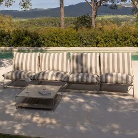 Tuinset Met Modulaire 4-delige Bank En Ombouwbare Bijzettafel Amaro Tapioca Beige - Bruin - Mokka - Sklum