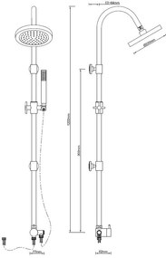 Mueller Donny douchecombinatie+thermostaatkraan 15cm+20cm douchekop