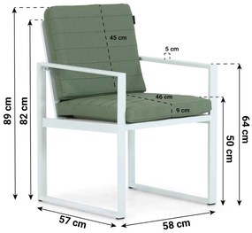 Tuinstoel Aluminium Wit Lifestyle Garden Furniture Nuno