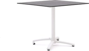 Inklapbare tafel Bellagio | Vierkant | Tuintafel Kunststof | 80x80cm | 2 personen | Kees Smit Tuinmeubelen