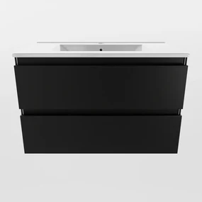 Mondiaz Aivy badmeubel 80cm urban met wastafel keramiek wit glans 1 kraangat en spiegel