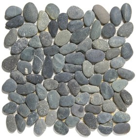 The Mosaic Factory Natural Stone riviersteen mozaïek tegels 31x30 donkergrijs