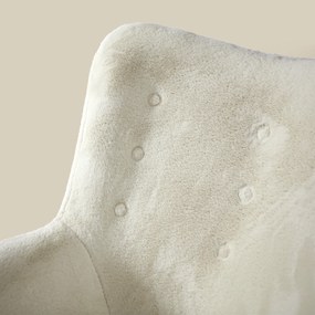 Schommelstoel Babykamer Creme Bont