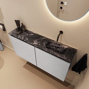 Mondiaz Ture DLux toiletmeubel 100cm plata met wastafel lava rechts zonder kraangat