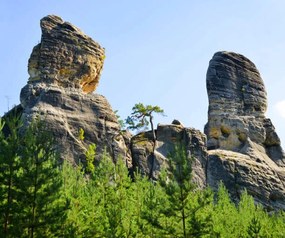 Kunstfotografie Sandstone rock in Hruboskalsko Nature Reserve,, vencavolrab, (40 x 35 cm)