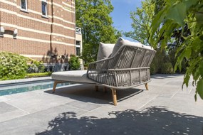 4 Seasons Outdoor Ancora 2-persoons daybed Teak Silver Grey * SALE *  Ligbed    antraciet weerbestendig