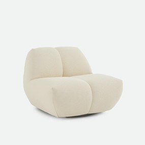 Draaibare fauteuil, gewatteerde stof, NURIA