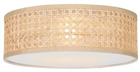 Oosterse plafondlamp rotan 30 cm - Tromma