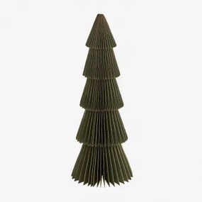Set Van 2 Kerstbomen Van Jesper-papier ↑22.5 Cm & Groen Pesto Met Gouden Rand - Sklum