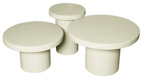 Starfurn Maya Sand Beige Bijzettafels Rond Set Van 3