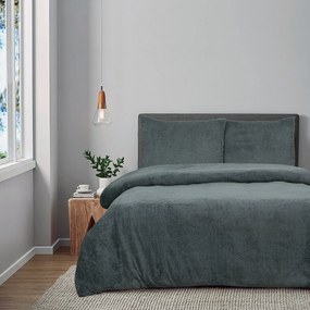 Dekbedovertrek Teddy Fleece– 100% zacht materiaal – 200×220 – antraciet