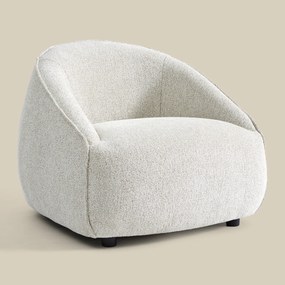Creme Fauteuil Met Ronde Rugleuning