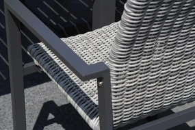 Tuinset Ronde Tuintafel 4 personen 125 cm Wicker Grijs  Lifestyle Garden Furniture Upton/Ancona