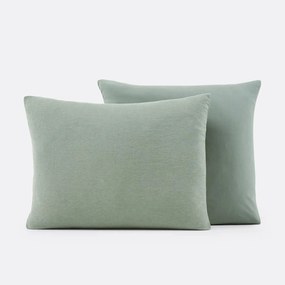 Dubbelzijdige kussensloop in gewassen linnen en gewassen katoen, Annaba