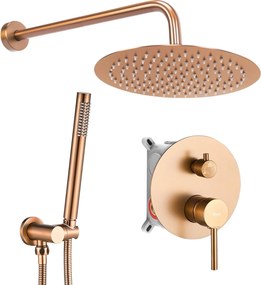 Inbouw regendoucheset Rea Lungo Copper Brush  + BOX