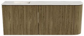 Mondiaz Joya DLux 100cm toiletmeubel ronding rechts dusk met wastafel faye links zonder kraangat ostra