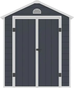 Bergen kunststof gereedschapshuisje 1,9 x 1,9 m CoverTech antraciet