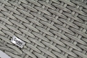 Verstelbare Tuinstoel Wicker Grijs-antraciet Garden Collections Madera