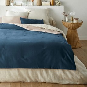 Gematelasseerd dekbed in effen fluwelen katoenen linnen, Velvet