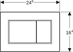 Geberit Sigma 01 bedieningspaneel square glans wit voor Sigma reservoirs 8cm (UP720) en 12cm (UP320)