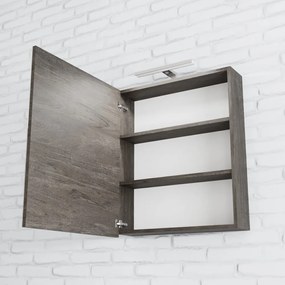 Zaro Beam spiegelkast donker eiken 60x70x16cm 1 deur