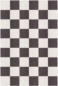 Handgeweven laagpolig juten vloerkleed Chess Flatweave