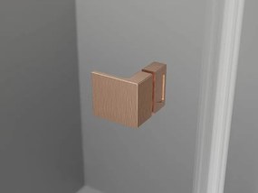 Mexen Lunar-F Duo vouwbare douchecabine 100 x 80 cm, transparant, geborsteld koper - 836-100L-080P-65-00