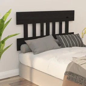 vidaXL Hoofdbord 153,5x3x81 cm massief grenenhout zwart