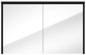 Fontana Basic spiegelkast 100cm met 2 deuren zwart mat