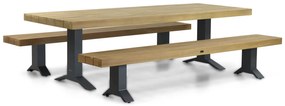 Picknick Set 6 personen 260 cm Aluminium/Teak/Aluminium/teak Old teak greywash Santika Furniture Santika Superior