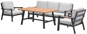 Garden Impressions Lissabon lounge dining set 4-delig stoel-bank - valley sand