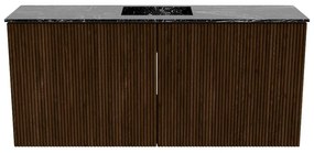 Mondiaz Joya DLux 90cm toiletmeubel walnut met wastafel faye midden 1 kraangat lava