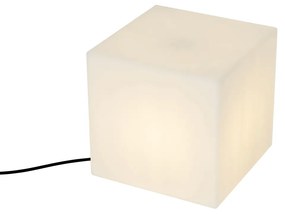 Set van 2 buiten vloerlampen wit 30 en 38 cm vierkant IP44 - Nura Modern E27 IP44 Buitenverlichting