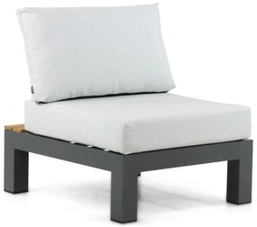 Loungeset 6 personen Aluminium/Teak Grijs Lifestyle Garden Furniture Vittoria