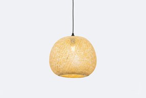 Oosterse Buiten Hanglamp Bamboe IP - Rafael Staal Taupe