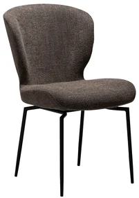 Dan-Form Glory Swivel Draaibare Eetkamerstoel Bruin Boucle