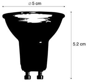 Set van 6 smart GU10 dimbaar in kelvin LED lampen 4,8W 400 lm 1800K - 6500K