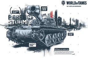 Ilustratie World of Tanks - Bat.-Châtillon Bourrasque, WOT