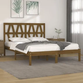 vidaXL Bedframe grenenhout honingbruin 180x200 cm 6FT Super King