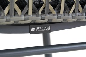 Tuinset 4 personen 180 cm Wicker Taupe Lifestyle Garden Furniture Dolphin/Veneto