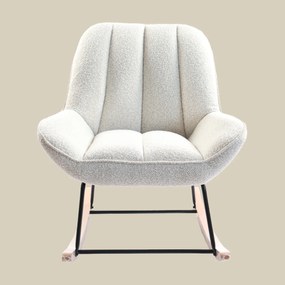 Schommelstoel Beige Stof