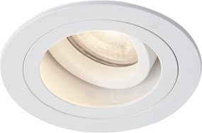 Moderne inbouwspot wit draai- en kantelbaar IP44 - Chuck