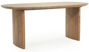 Eleonora Dex Ovale Eettafel Eikenhout Bruin 180x90 Cm - 180 X 110cm.