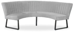 Eetkamerbank - Hengelo - geschikt voor ronde tafel 150 cm - stof Element steengrijs 24