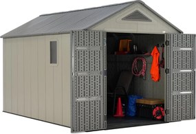 Boston kunststof gereedschapshuis 2,5 x 3,78 m CoverTech grijs