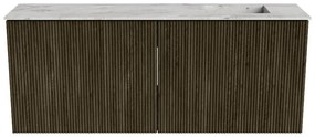 Mondiaz Joya DLux 100cm toiletmeubel shadow met wastafel faye rechts 1 kraangat glace