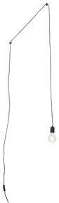 Eettafel / Eetkamer Design hanglamp zwart met stekker - Cavalux Modern, Design Minimalistisch Binnenverlichting Lamp
